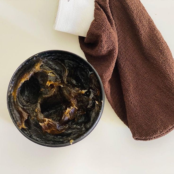 Savon Noir Peeling Naturel & Huile Activatrice Hydratante – Peau Douce, Lisse & Résultats Garantie